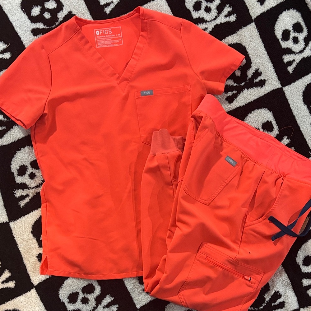 Figs Vivid Orange Medical Scrubs